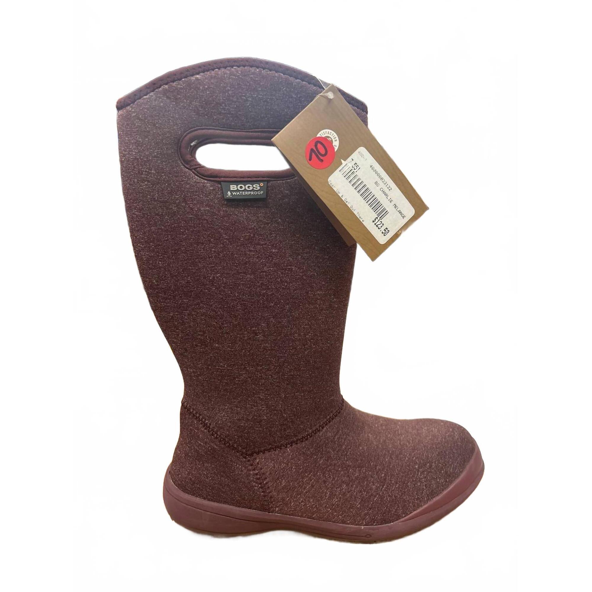 New Bogs Women's Charlie Melange Pull-On Boots In Eggplant